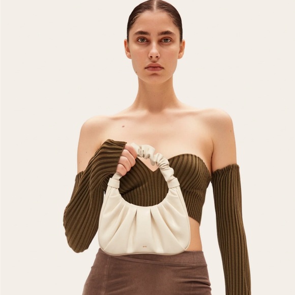 JW PEI Gabbi Ruched Hobo Handbag in Ivory - Picture 1 of 9
